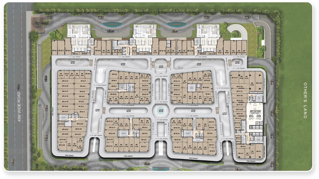 Second floor layout Smartworld Le Courtyard Noida