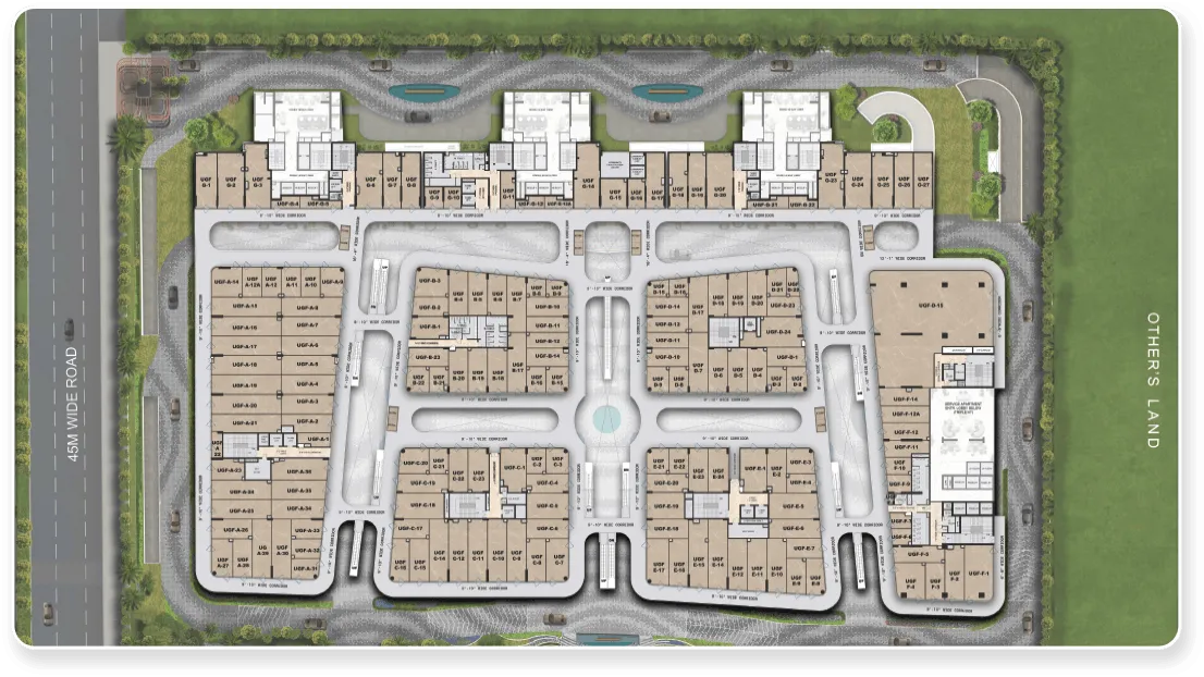 First floor plan Smartworld Le Courtyard retail