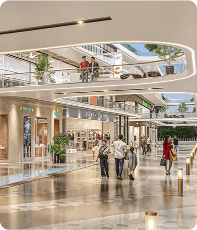 Premium retail environment at Smartworld Le Courtyard