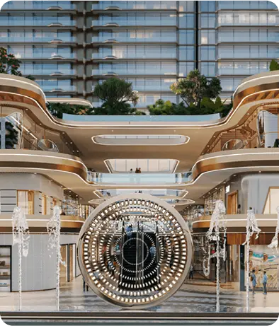 Entertainment and retail space at Le Courtyard Noida